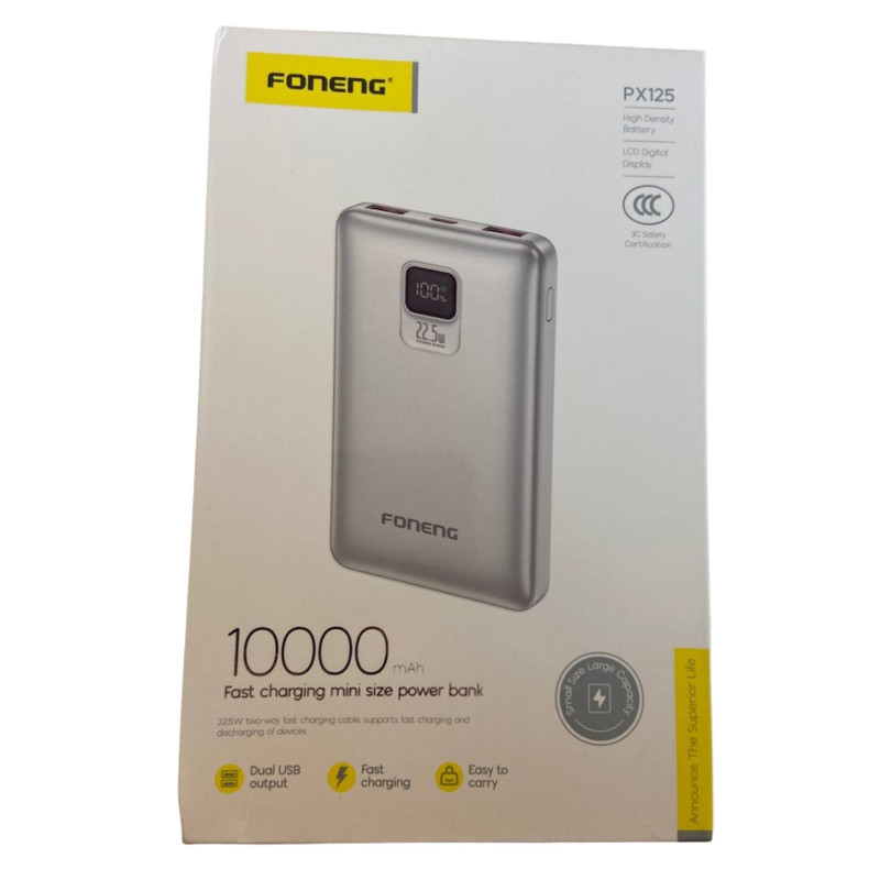 پاوربانک 22.5 وات فوننگ مدل PX125 ظرفیت 10000 میلی‌آمپرساعت