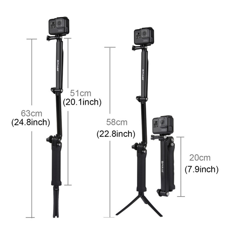 پایه نگهدارنده پلوز مدل 3Way Grip Foldable مناسب برای دوربین ورزشی