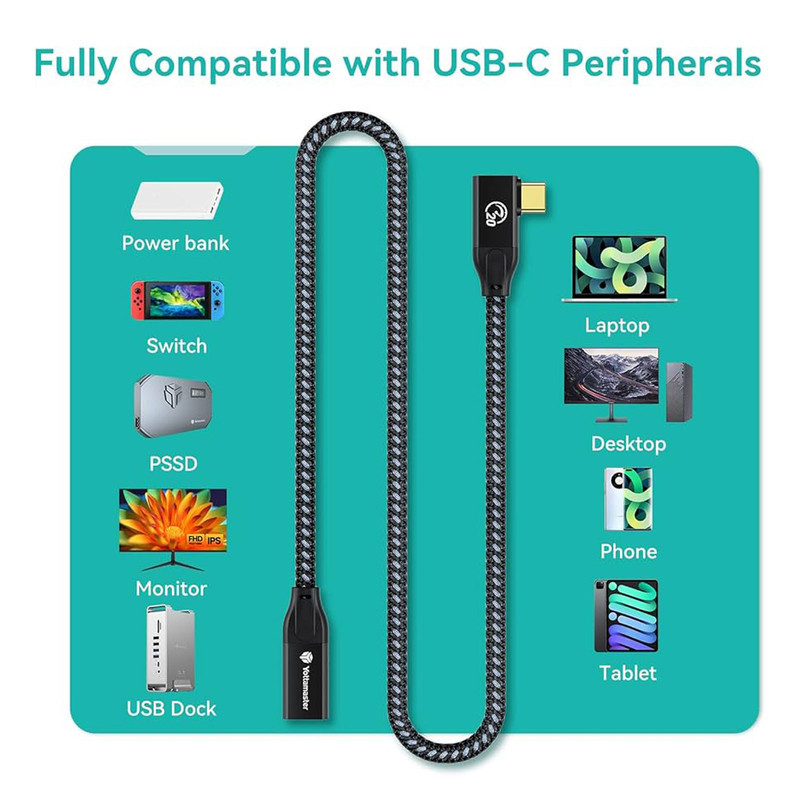 کابل افزایش طول USB-C یوتامستر مدل P-U100-CYC20 طول 1 متر