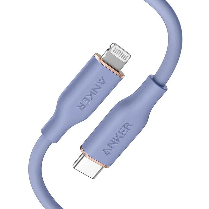 کابل تبدیل USB-C به لایتنینگ انکر مدل Power Line III Flow A8662 طول 0.9 متر