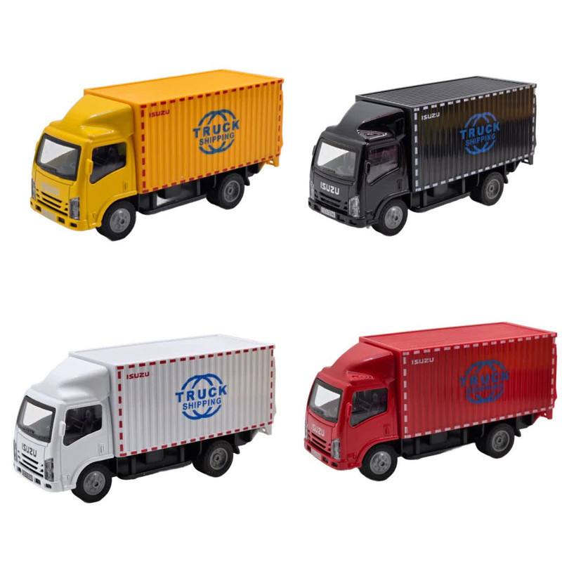 ماکت ماشین ناب سل مدل کامیونت فلزی ایسوزو یخچال دار چراغدار موزیکال Isuzu truck metal car with lights and music