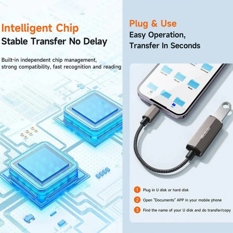 مبدل لایتنینگ به USB3.0  لایتنینگ مک دودو مدل CA269