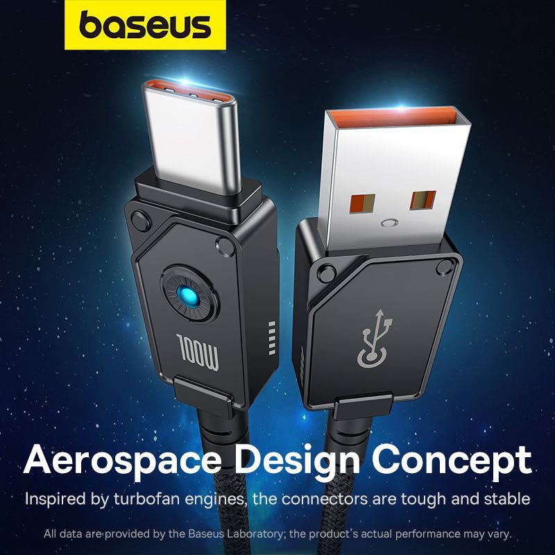 کابل USB به USB-C بیسوس مدل Unbreakable Series 100W طول 2 متر