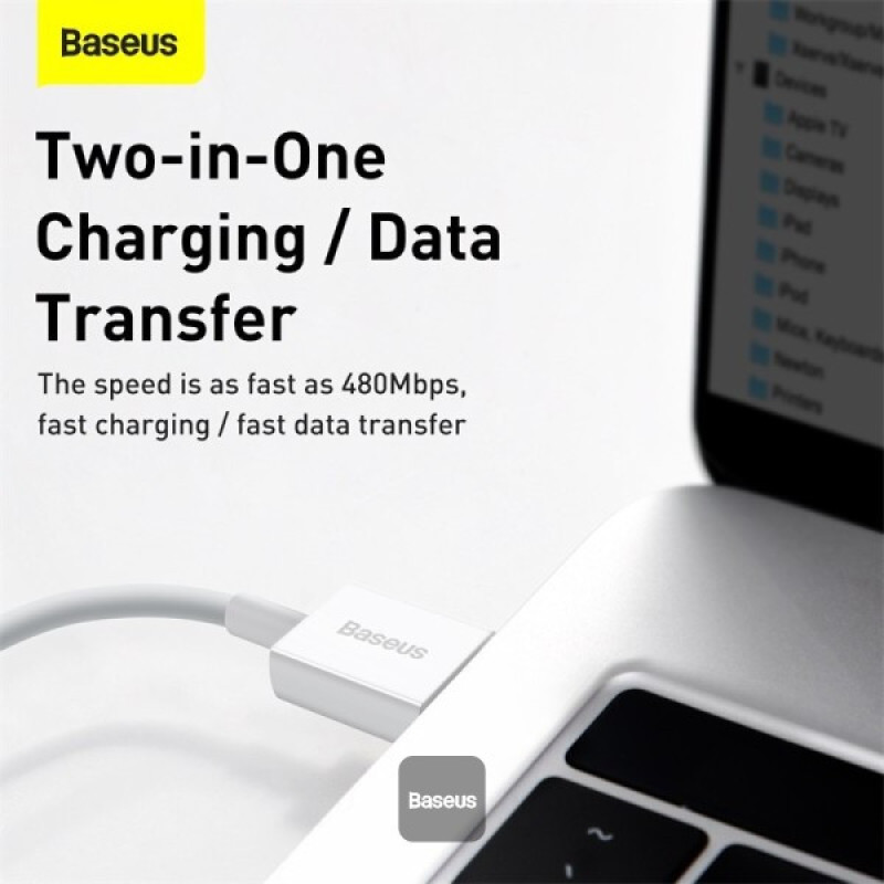کابل تبدیل USB به لایتنینگ باسئوس مدل CALYS-A طول 1 متر