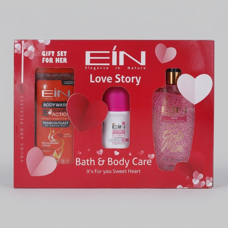 ست بهداشتی زنانه ای آی ان مدل Love Story مجموعه 3 عددی