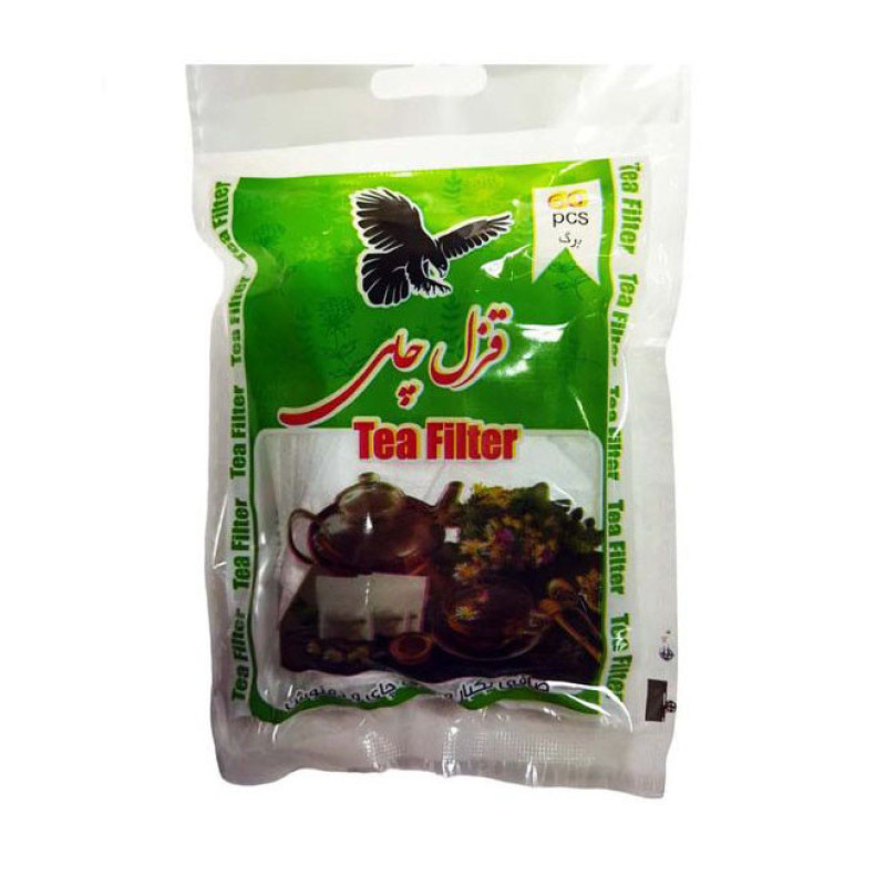 فیلتر چای قزل چای مدل کیسه ای بسته 60 عددی مجموعه 6 عددی