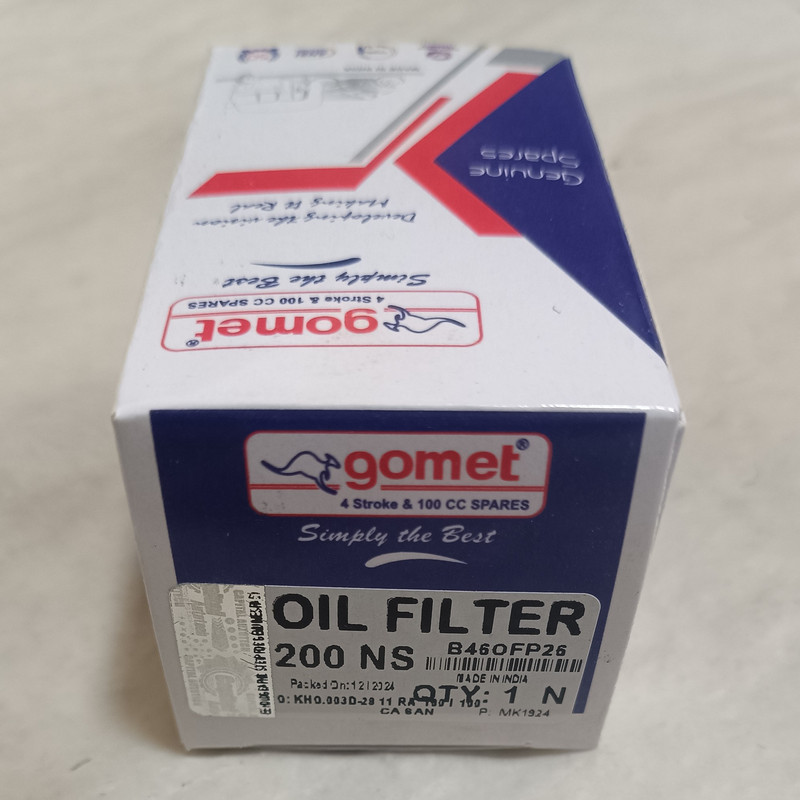فیلتر روغن موتورسیکلت گومت مدل NS مناسب برای NS200 بسته 4 عددی