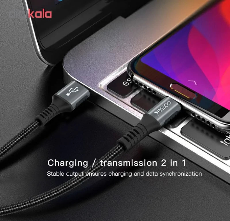 کابل تبدیل USB به USB-C یسیدو مدل Ca36 طول 1.2 متر