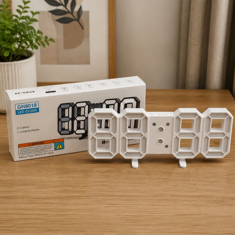 ساعت رومیزی دیجیتال مدل هوشمند کد GH8018