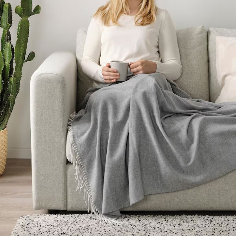 شال مبل ایکیا مدل HOLMVI 305.135.98 سایز 120X160 سانتیمتر