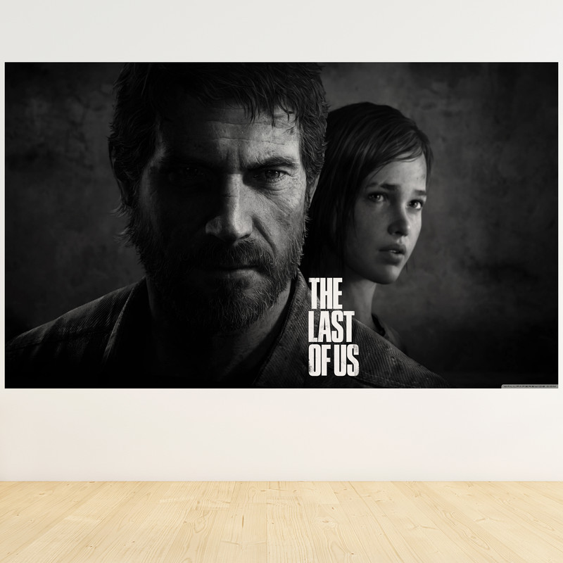 تابلو شاسی مدل گیمینگ طرح پوستر بازی لست آو آس last of us 2 سیاه وسفید کد 1079