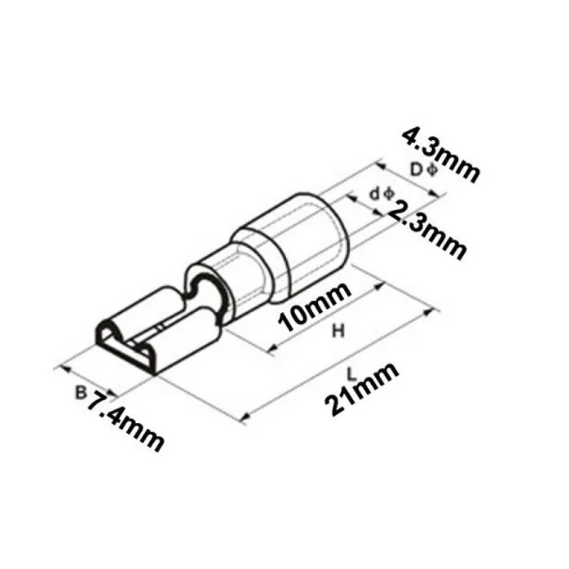 سرسیم مادگی مدل FDD2-250 بسته 25 عددی