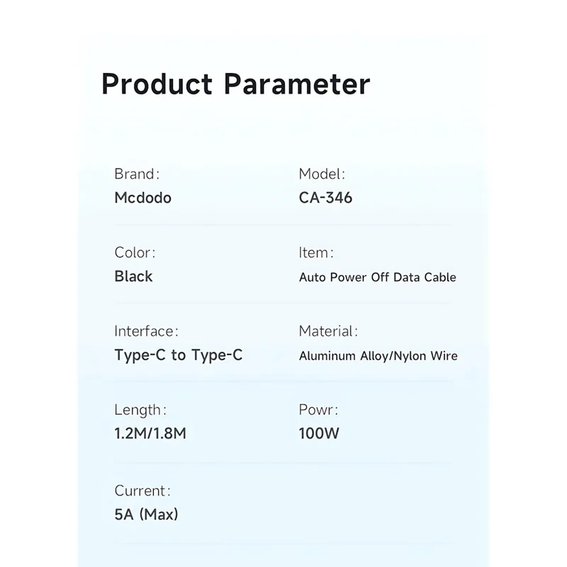 کابل تبدیل USB-C مک دودو مدل CA-3461 طول 1.8 متر