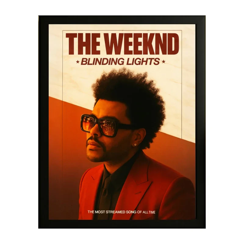 تابلو طرح د ویکند The Weeknd کد 01 فریم مشکی