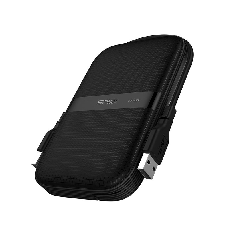 هارد اکسترنال سیلیکون پاور مدل Armor A60 ظرفیت دو ترابایت دارای رابط USB Type-A 3.2