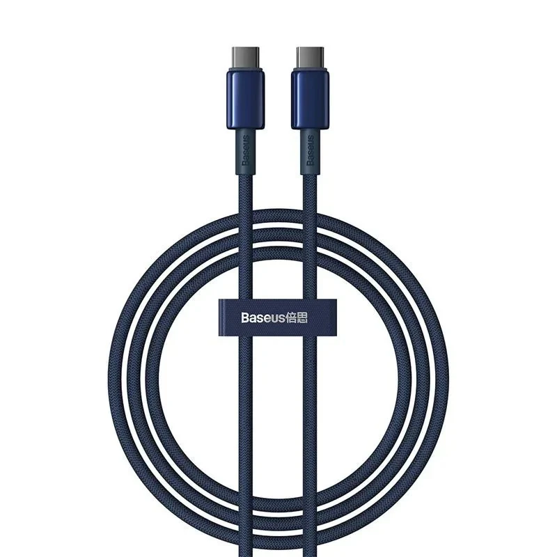 کابل USB-C بیسوس مدل Tungsten Gold 100W طول 1 متر