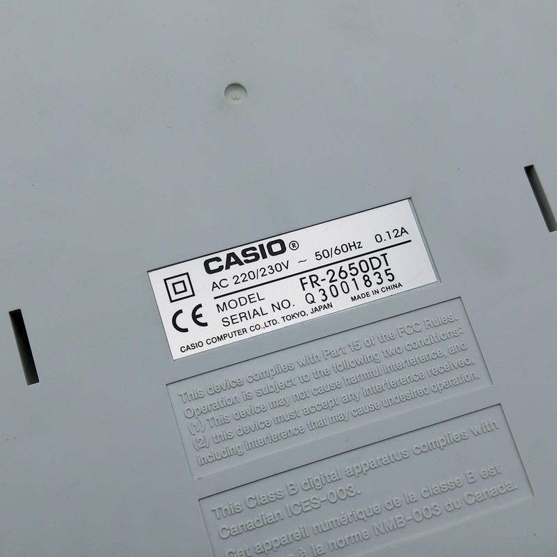 ماشین حساب کاسیو مدل FR-2650DT