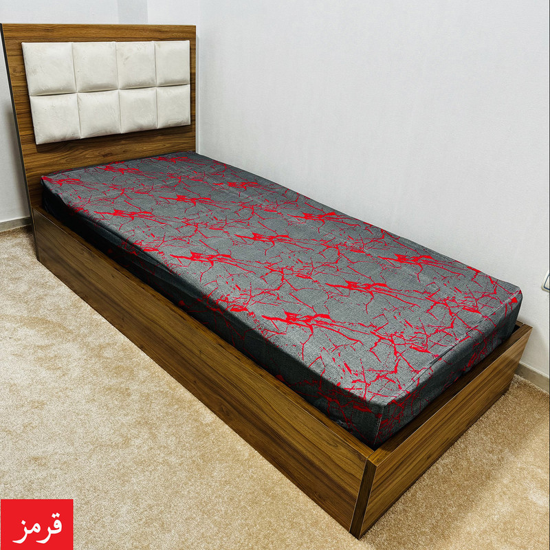ملحفه ناتوسا مدل کشدار ماربل یک نفره سایز 200x90 سانتی متر