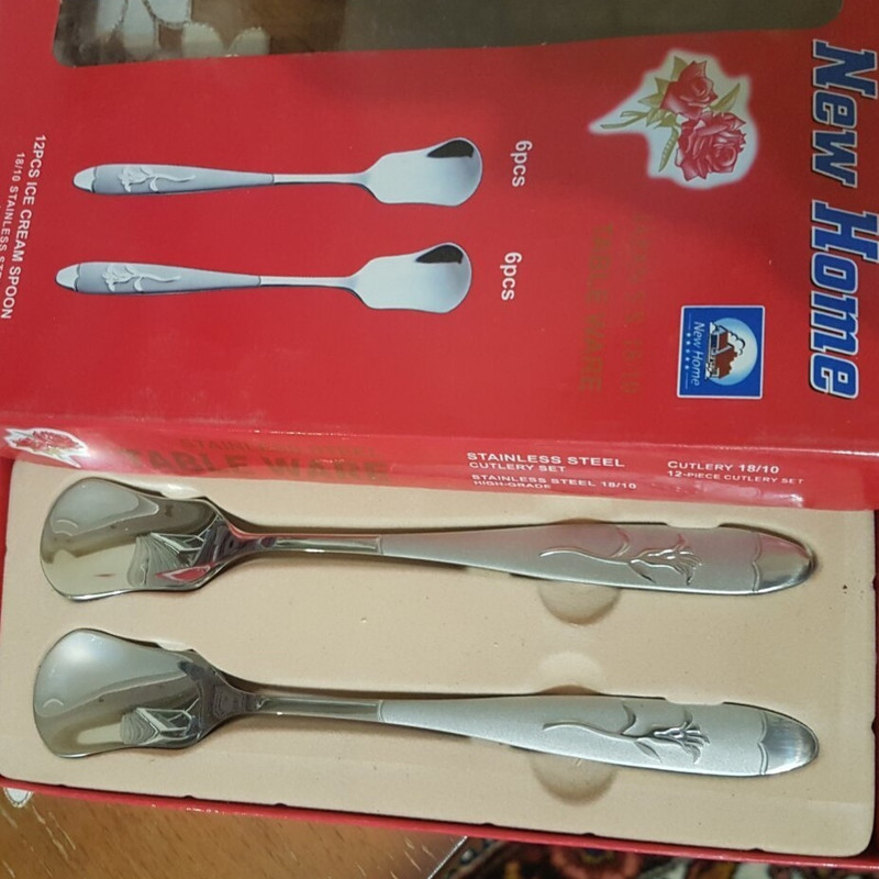 قاشق بستنی خوری نیوهوم طرح گل میخک بسته 12 عددی