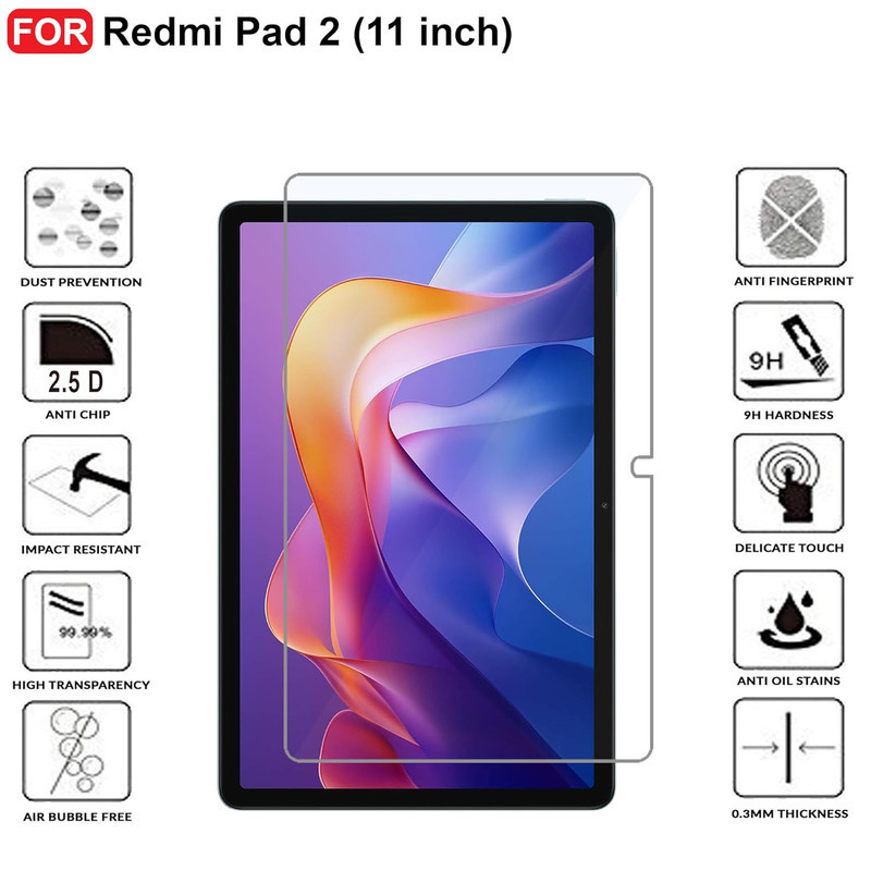 محافظ صفحه نمایش شیشه ای مدل TabG مناسب برای تبلت شیائومی Redmi Pad 2 11 inch