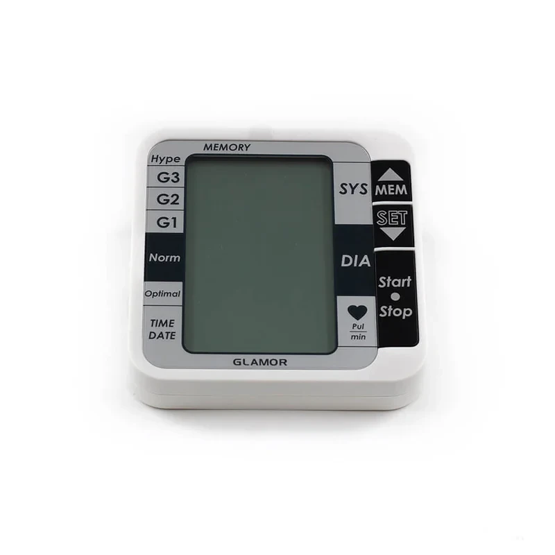فشارسنج بازویی دیجیتال گلامور مدل TMB-1112 دو کاربره با حافظه 250 رکورد، تشخیص آریتمی، فناوری WMI، منبع انرژی برق و باتری، کاف فنری و ساده برای بازوی 22 تا 42 سانتی‌متر، نمایش میانگین نتایج و خاموشی خودکار