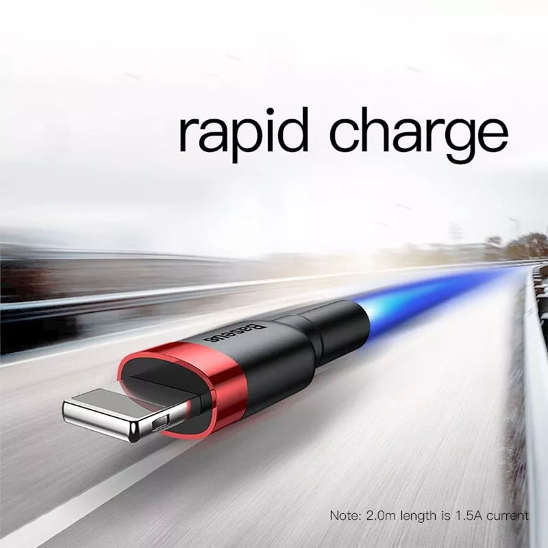 کابل تبدیل USB به لایتنینگ باسئوس مدل CALKLF-CG1 Cafule Cable طول 2 متر