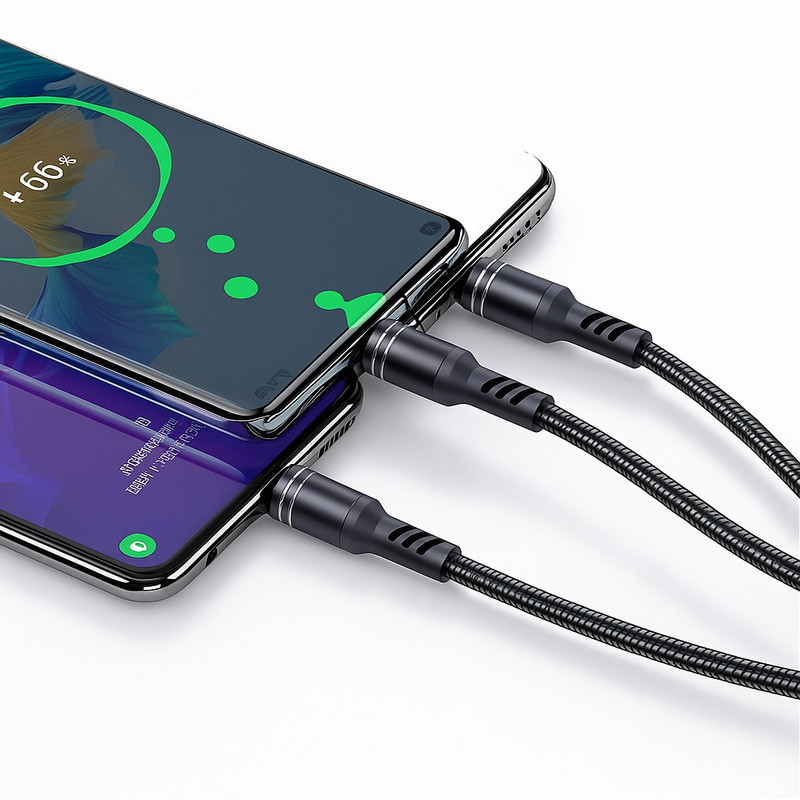 کابل تبدیل USB به micro USB  USB-C  لایتنینگ سمگپرس مدل دیتا پلاس طول یک متر