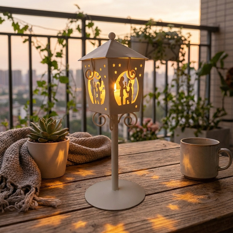 جاشمعی فلزی مدل Flower