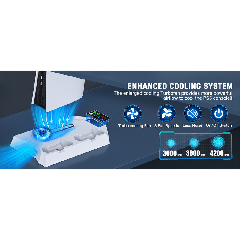 پایه فن کنسول و شارژر دسته بازی مدل COOLING STAND YH-55-1