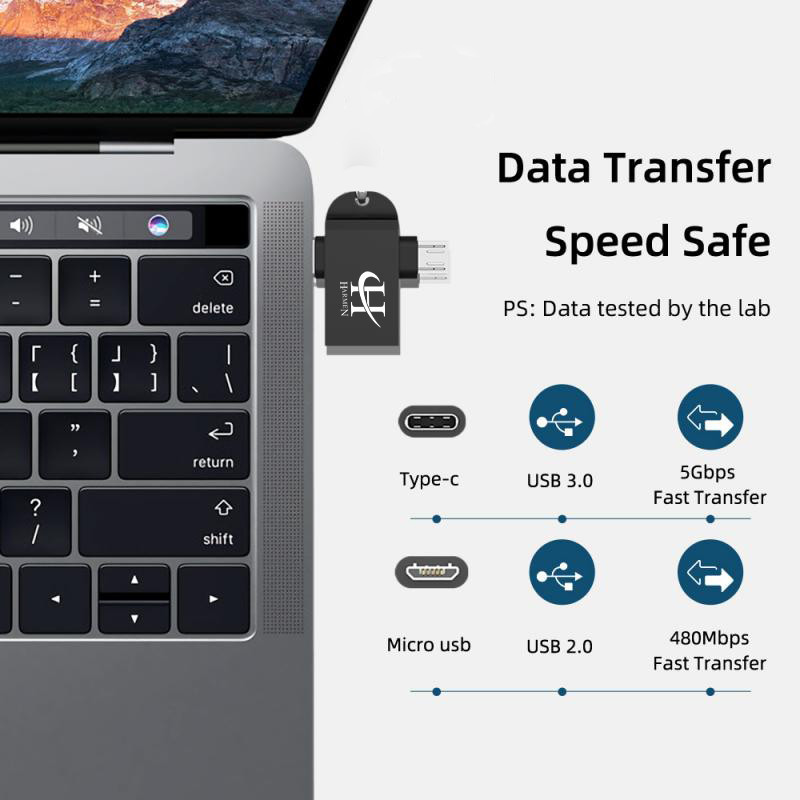 مبدل USB 3.0 به USB-C  MicroUSB هارمن مدل OTG-HR100