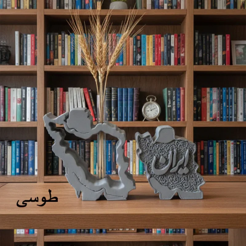 گلدان دکوری مدل نقشه ایران باستانی طرح گلجای کد 01 مجموعه 2 عددی