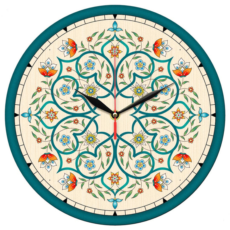 ساعت دیواری طرح گل سنتی کد 1373