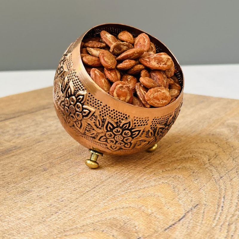 کاسه مسی مدل گوی سه پایه کد ZH245.6