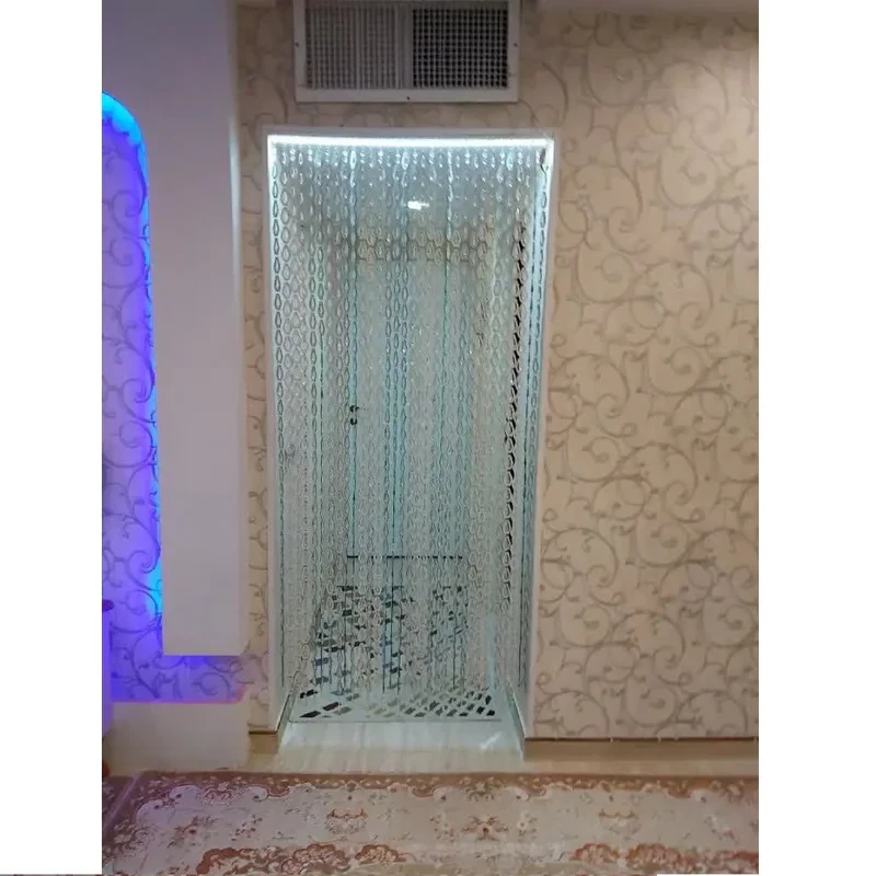 پرده آریا کریستال مدل طاووس سایز 100x200 سانتی متر