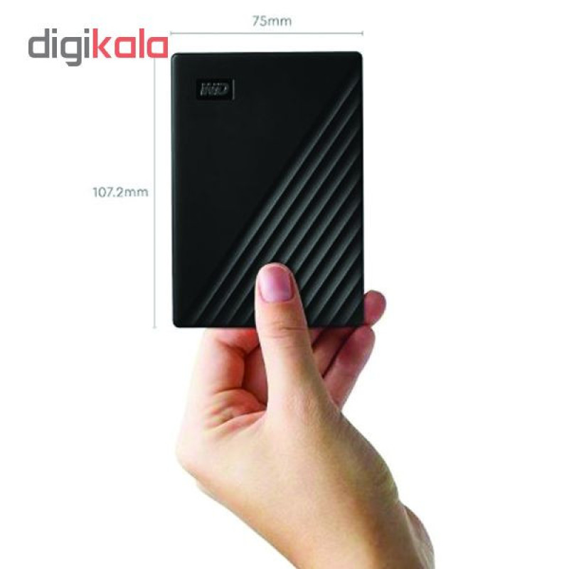 هارد اکسترنال وسترن دیجیتال مدل My Passport ظرفیت یک ترابایت دارای رابط USB Type-A 3.2