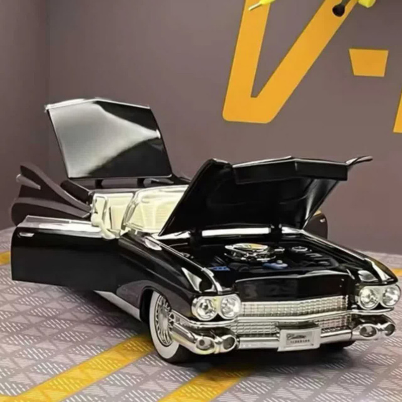 ماکت ماشین ناب سل مدل کادیلاک الدورادو کروک فلزی موزیکال چراغدار عقب کش کد Cadillac Eldorado Metal Musical Lighted Car