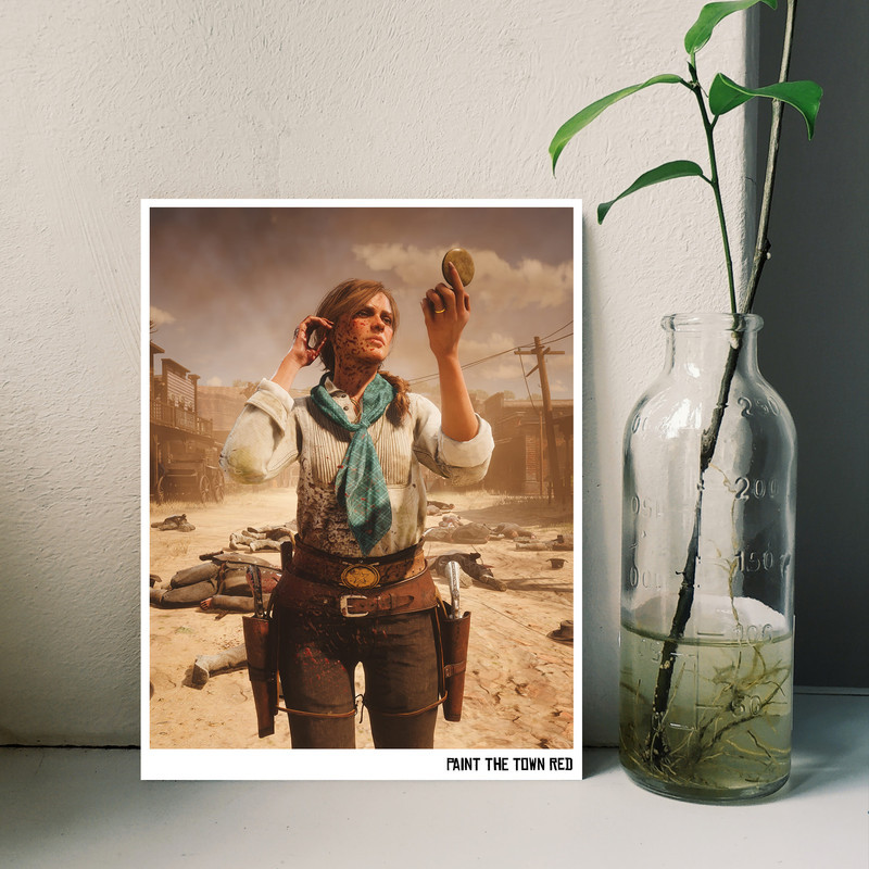 تابلو شاسی مدل گیمینگ رد دد  red dead redemption  کد 1248