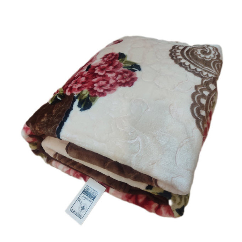 پتو گلبافت مدل گل برجسته کد 669 سایز 240x220 سانتی متر