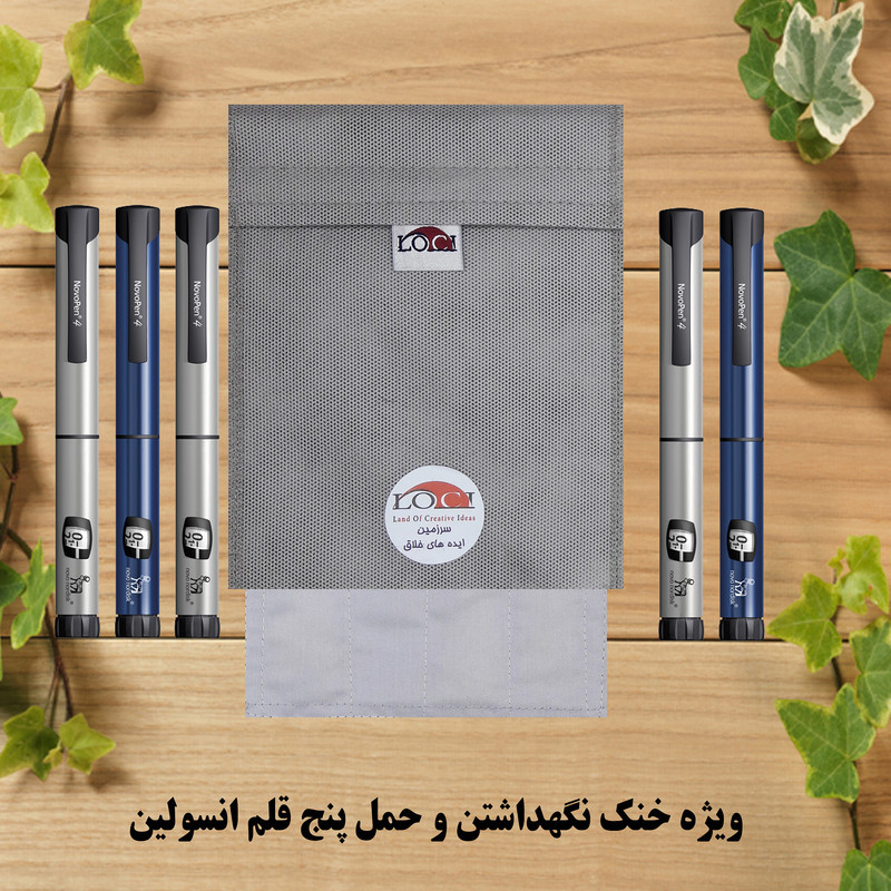 کیف خنک نگهدارنده انسولین لوک آی مدل 5 قلم کد 00 مجموعه 2 عددی