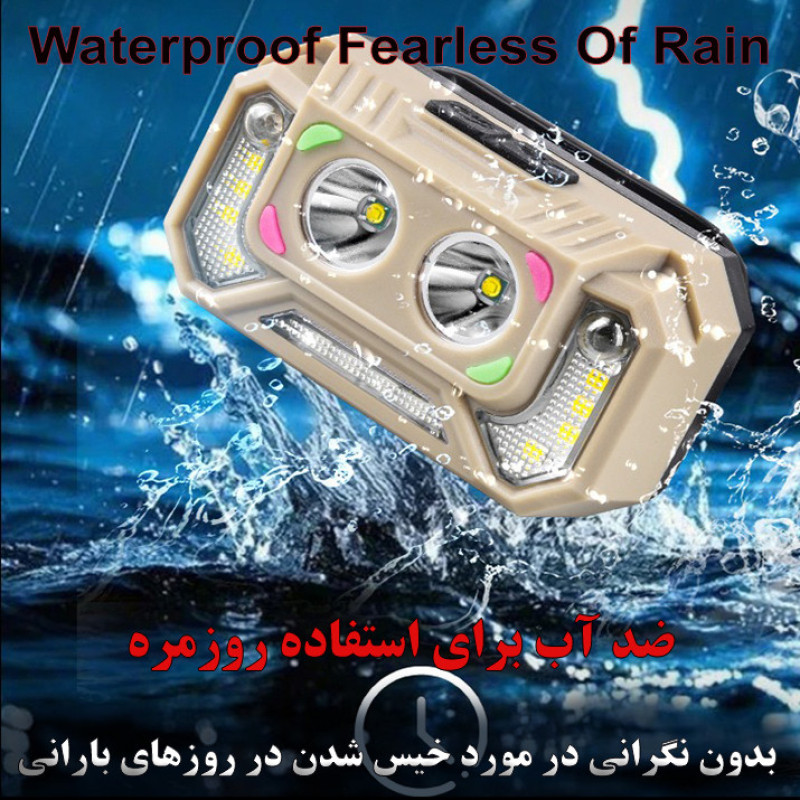 چراغ پیشانی مدل T129 با نور چند رنگ