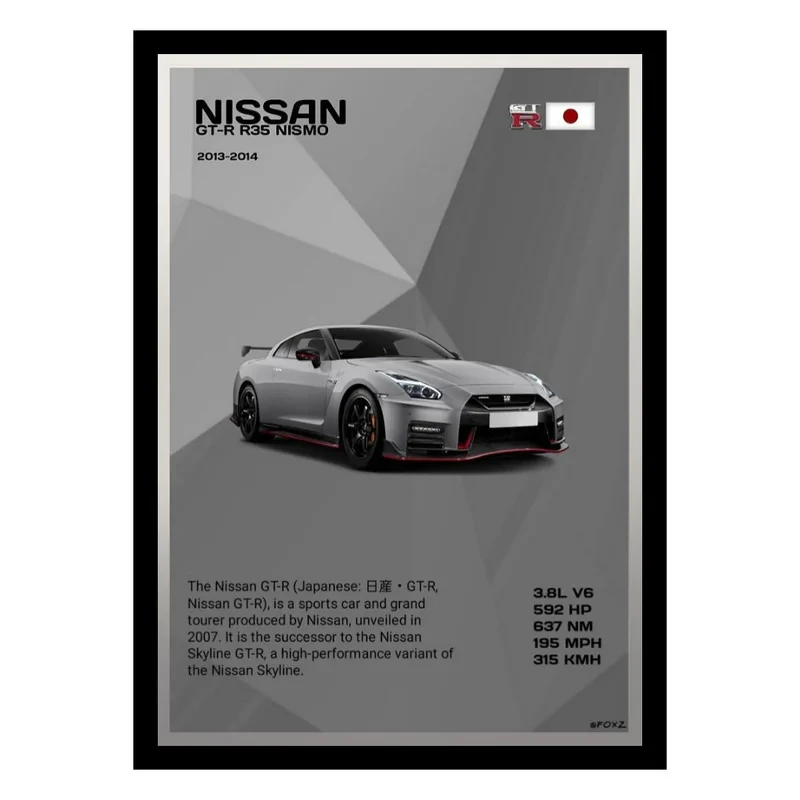 تابلو مدل ماشین نیسان Nissan GT-R