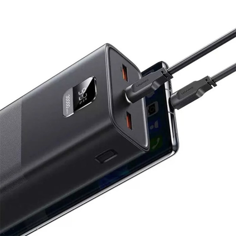 پاوربانک یوسمز مدل CD185 ظرفیت 30000 میلی آمپر ساعت به همراه کابل USB-C