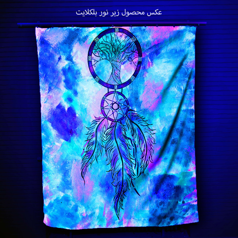 پوستر پارچه ای مدل بکدراپ بلک لایت کد 1376