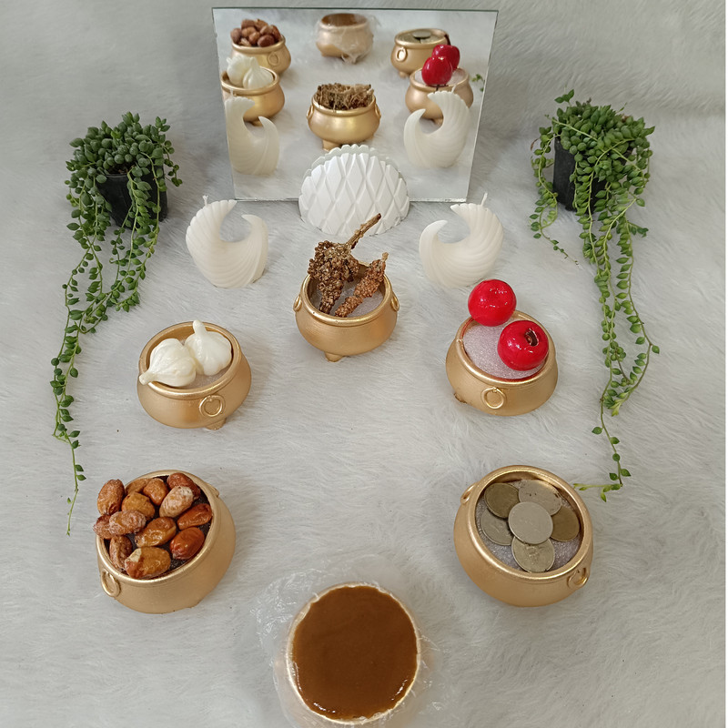 مجموعه ظروف هفت سین 6 پارچه مدل دیگ چی
