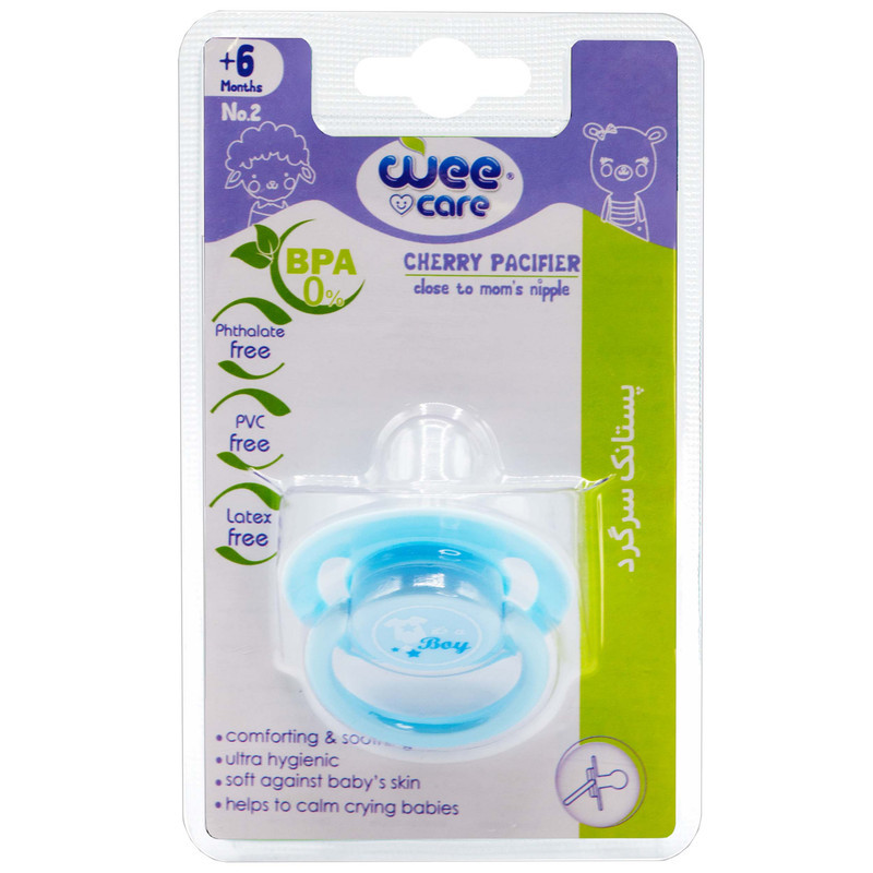 پستانک وی کر مدل دسته دار گیلاسی سایز +6 ماه کد P136