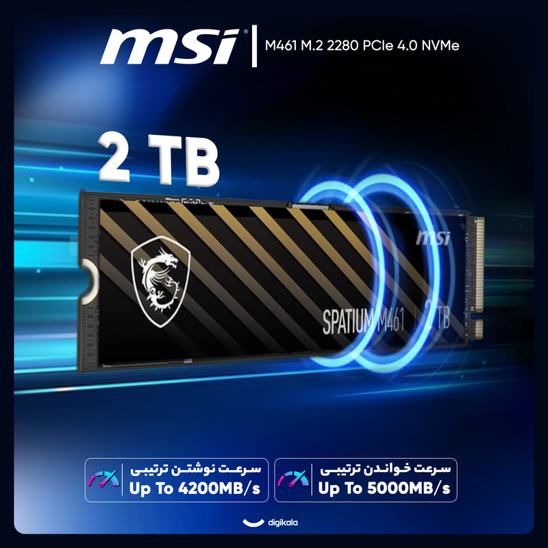 اس اس دی اینترنال PCIe Gen4 x4 ام اس آی مدل M461 ظرفیت 2 ترابایت