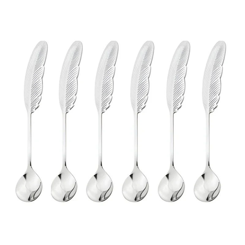 قاشق چای خوری مدل پر بسته 6 عددی