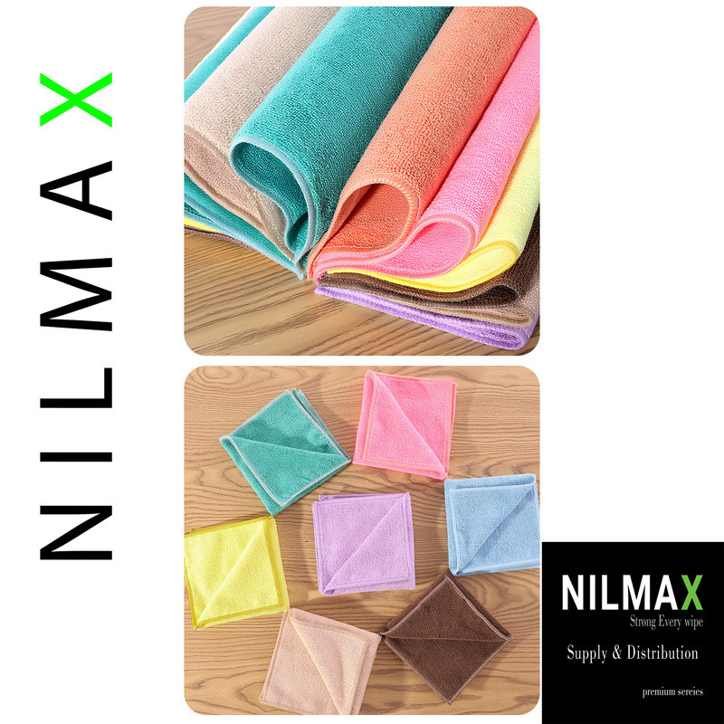دستمال نظافت خانه و آشپزخانه میکروفایبر، حوله‌ای مدل NILMAX H008 بسته 5 عددی