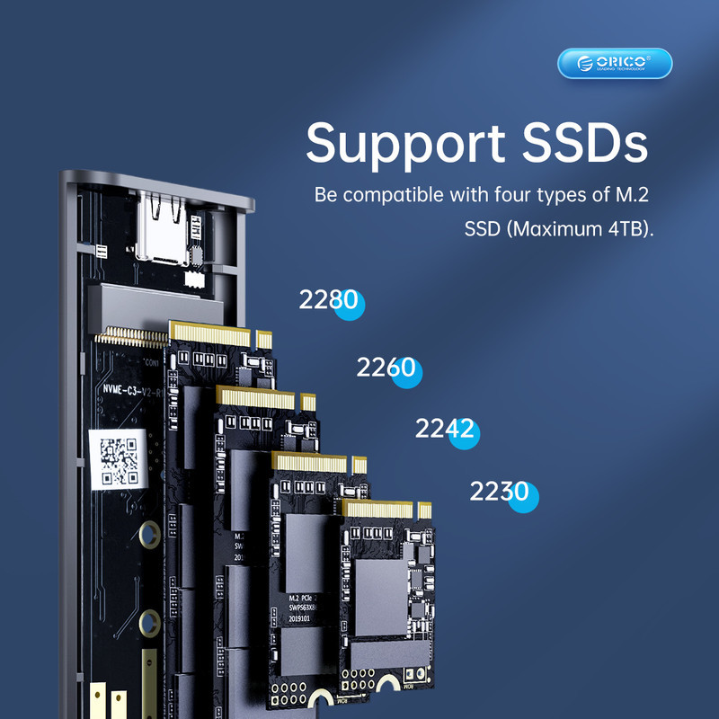 قاب اس اس دی اکسترنال NVMe M.2 اوریکو مدل AM2C3-G2