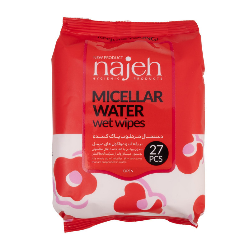 دستمال مرطوب ناژه مدل Micellar Water بسته 27 عددی